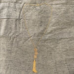 Elegant Gold Tassel Necklace